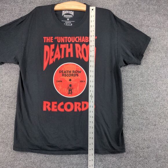 Untouchable Death Row Records T-Shirt Mens L Short Sleeve Black Crew Neck Cotton - Picture 10 of 13